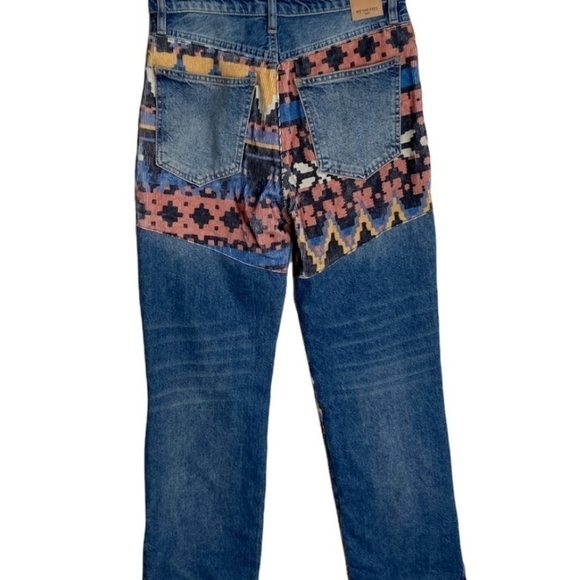 𝅺NEW! FREE PEOPLE, WE THE FREE Rocky Mountain Straight Leg Boho Jeans 27. - Picture 4 of 4